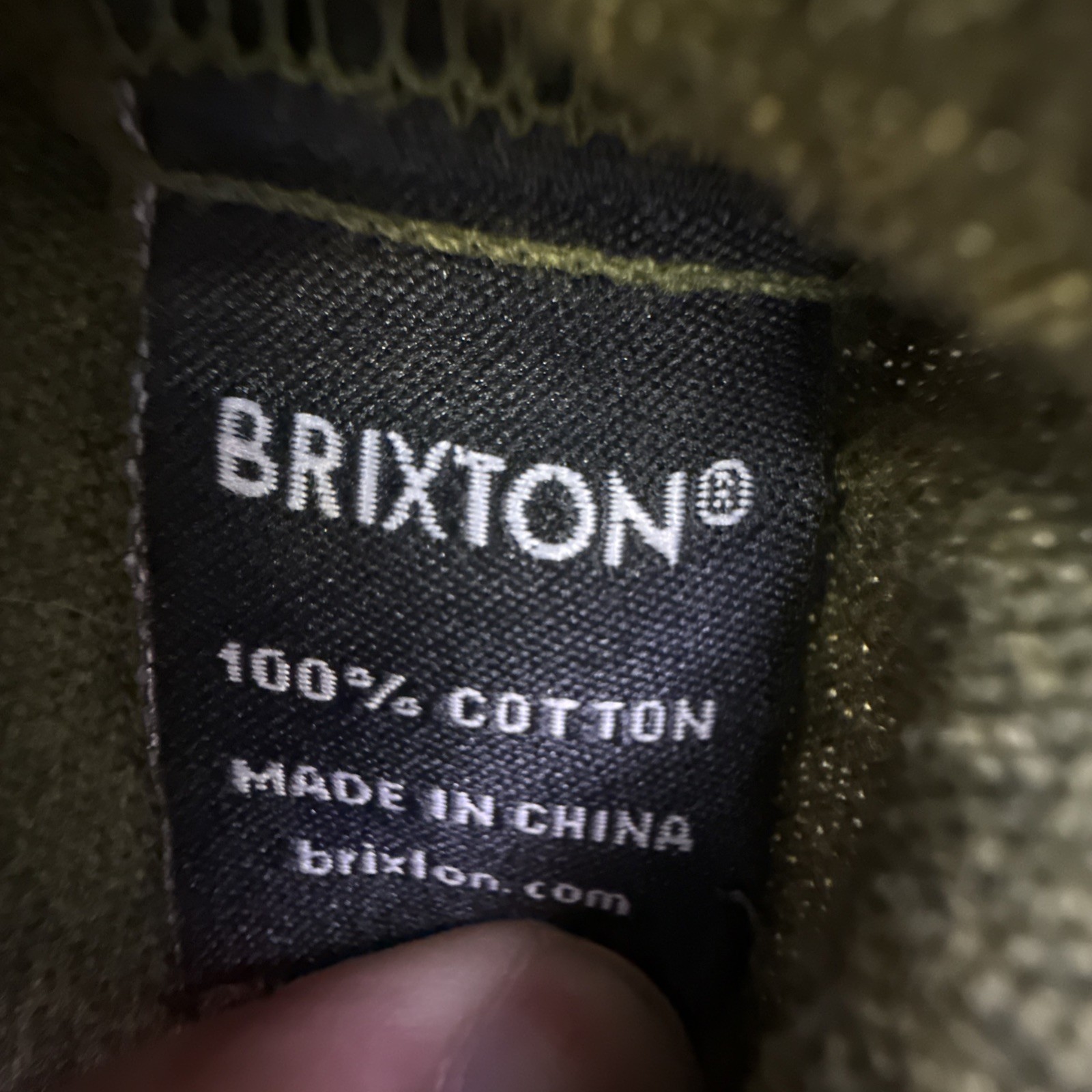 BRIXTON Button Up Flannel Shirt Solid Green Mens … - image 7