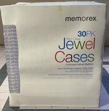 30 Pack Memorex Slim Clear CD or DVD Jewel Cases... NOS Sealed