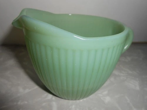 Vintage Fire King Jadeite Glass Jane Ray Creamer.Nice.NR!