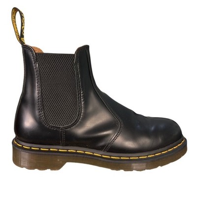 Dr. Martens Unisex 2976 Black Leather Pull On Chelsea Boot Size M 8 W 9