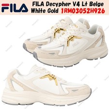 FILA Decypher V4 Lt Beige White Gold 1RM03052H926 Men's Size