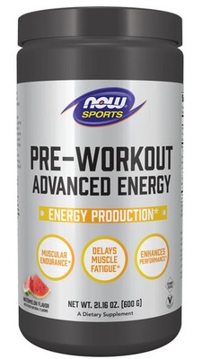 Pre-Workout Advanced Energy Powder 600 Grams By Now Foods