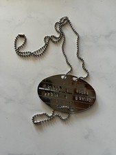 BUNDESWEHR ERKENNUNGSMARKE, (GESTANZTE DATEN) MIT KETTE