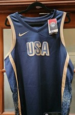 Nike Team USA 50th Anniversary 2024 Olympics Navy Gold Limited Size XXL Jersey
