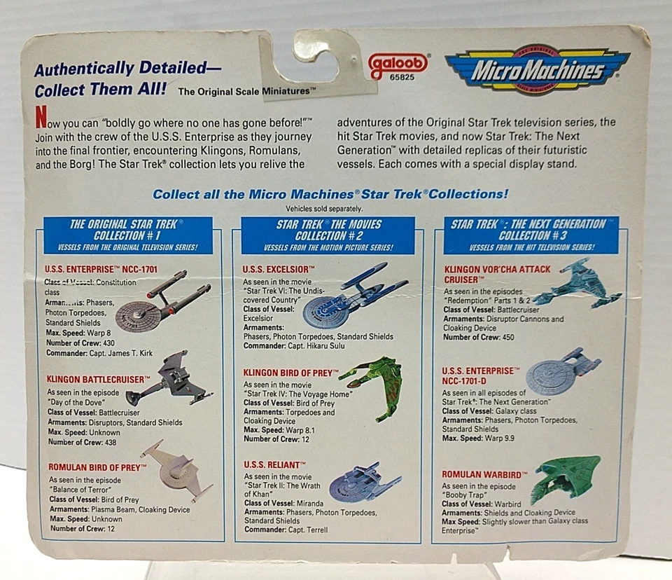 Micro Machines Star Trek Collection The Next Generation #3  1993 *Damaged* - Image 2 of 4