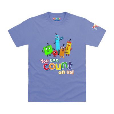 Offiziell lizenziertes Nummernblöcke Gruppe Vier, Eins, Fünf, Zwei, Drei Kinder T-Shirt