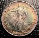 1995 American Silver Eagle $1 Details Coin Strong Eye Appeal Toned Original — photo 5