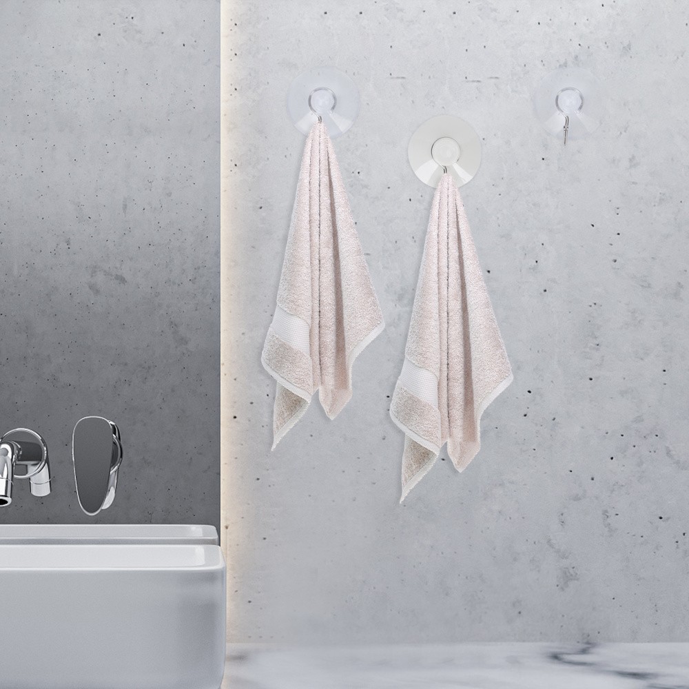 16PCS Powerful Transparent Cup Hooks Non-marking Self Adhesive Hook