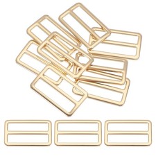 8 Pcs Metal Tri-glide Slide Buckle, 38mm Slider Strap Replacement, Gold