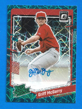 2023 Donruss GRIFF MCGARRY AUTO RATED PROSPECT TEAL VELOCITY PRIZM /15