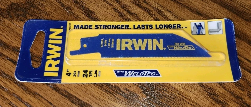 Lot of 21 Irwin 372424P2 4" x 24 TPI Bi-Metal Reciprocating Saw Blades USA - Image 2 of 3