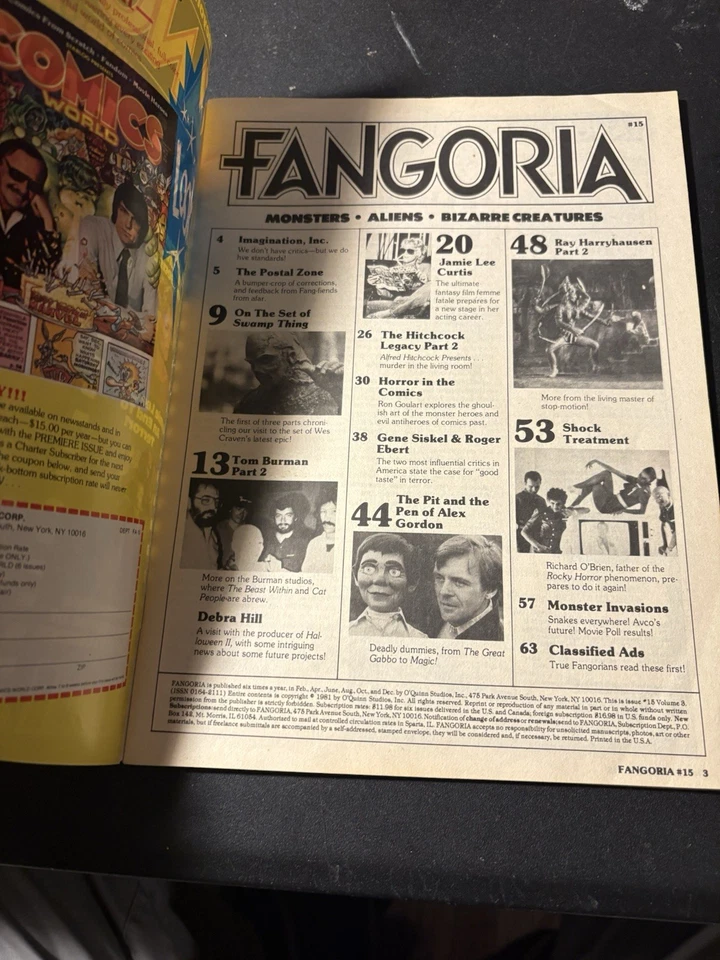 Rare! Signed! Dick Warlock ~ Fangoria Horror Magazine #15 1981 Halloween II - Image 4 of 4