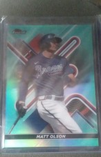 2022 Topps Finest - Matt Olson #77 Aqua Refractor /199