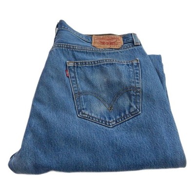 Levi 501 Straight Jeans Regular Blau Taille 36 Bein 31 W36 L31 Button Fly (Q3993)