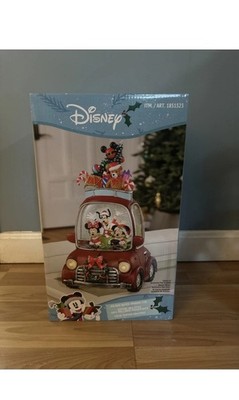 Costco Disney Mickey LED Water Spinning Car Christmas Light Up Musical NIB