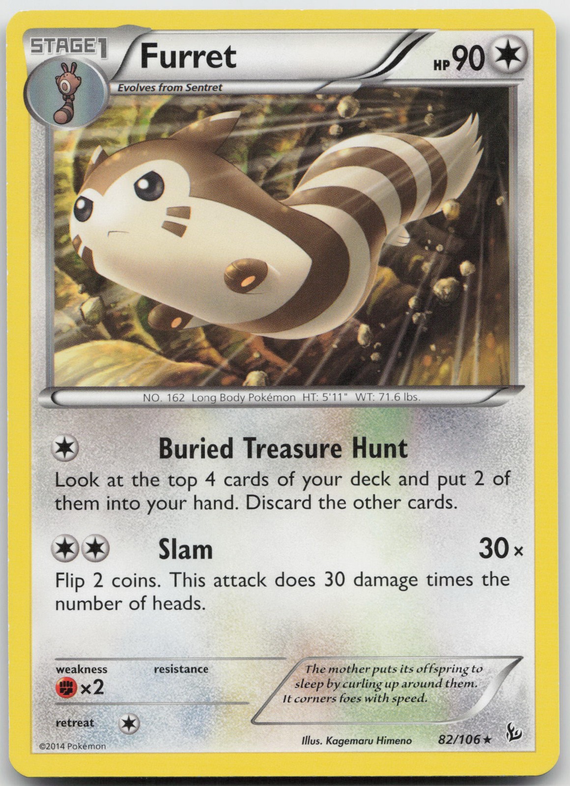 Furret Rare XY - Flashfire 82/106 LP