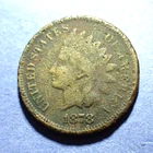 1878 Indian Cent  VG details