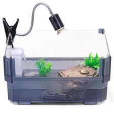 Small Turtle Tank Kit for Aquatic Turtles   Complete Starter Small, Black