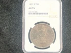 1877 S T$1 90% Silver Trade Dollar NGC AU 55, Semi-Key Date
