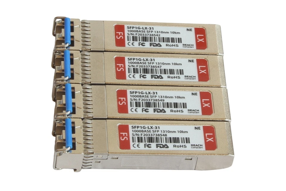 4x SFP1G-LX-31 1000BASE 1310nm 10km Optisches Transceiver Modul für FS Switches