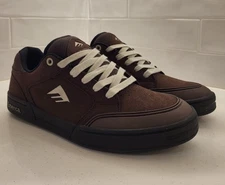 Emerica Heritic Brown Black Gum Mens Size 9 Skateboarding ES Spitfire Baker