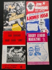4 GREAT BRITAIN AND AUSTRALIA RUGBY LEAGUE TOUR BROCHURES.