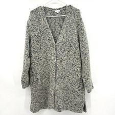 J.Jill Pure Jill Gray Heathered V-Neck Cardigan Women's Large