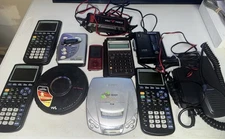 Lot Of Texas Instruments Calculators Walkman Discman & Untested Electronics