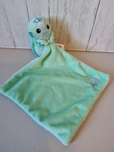 Wilko Turtle Baby Comforter Soft Toy Soother Blankie Tortoise Green Blue