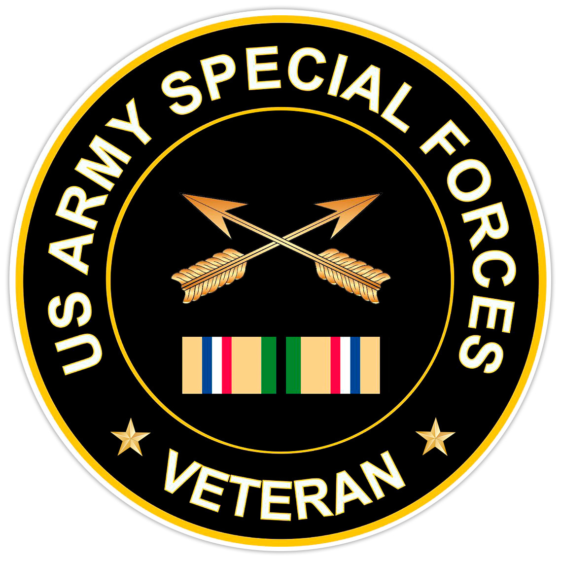 US Army Special Forces Veteran Bumper Sticker Military Vinyl Soldier Decal 5"