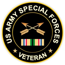 US Army Special Forces Veteran Bumper Sticker Military Vinyl Soldier Decal 5"