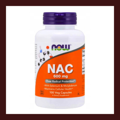 Now Foods NAC N-Acetyl-L-Cysteine 600mg 100/200/300 Vege Kapseln DETOX