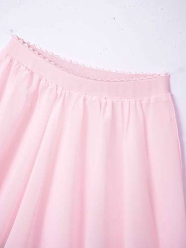 Girls Basic Chiffon Floral Wrap Skirt Ballet Pull-On Skirt Ballroom Dancewear - Picture 21 of 80