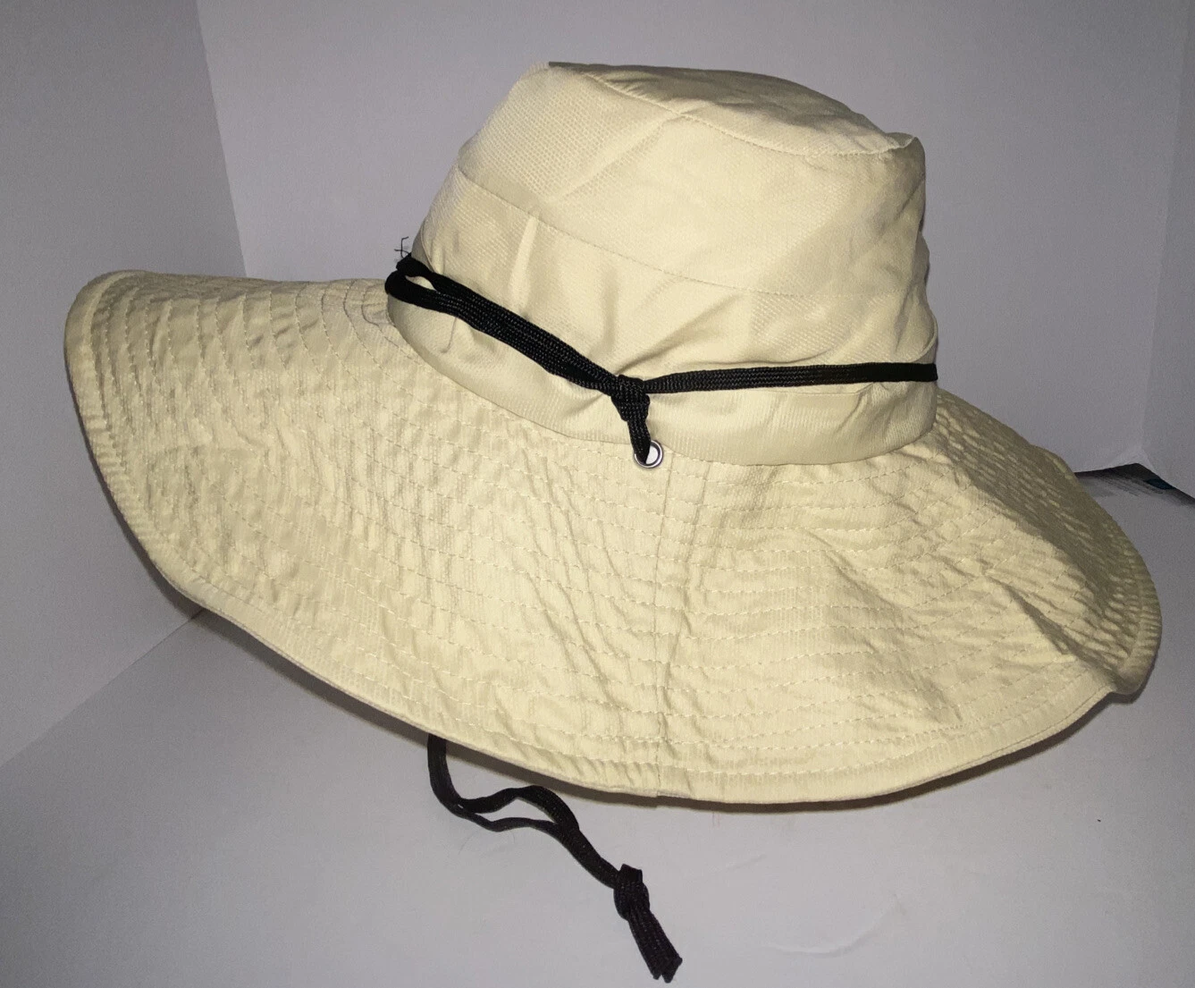 San Diego Hat Company Wide Brim Sun Hat Fabric Packable Washable Beach Tan