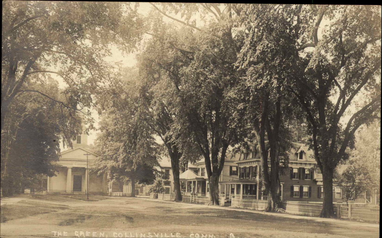 Collinsville CT Connecticut The Green c1910 Real Photo Postcard eBay