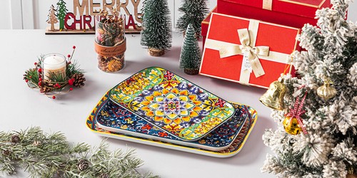 vancasso Rectangle Plates Set Serving Platter for Party Wedding Steak Taco Sushi - Picture 14 of 18