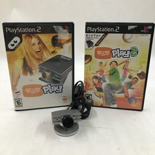 Sony PlayStation 2 PS2 Eye Toy Play 1 2 with Eye Toy Silver Camera