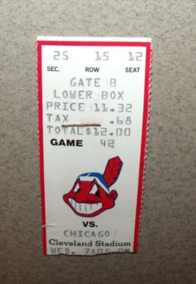 Cleveland Indians 6/30/1993 Ticket Stub Lot of Two vs Chicago White Sox - Image 1 of 3
