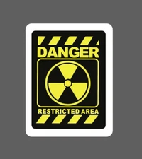 Danger Restricted Area Sticker Waterproof