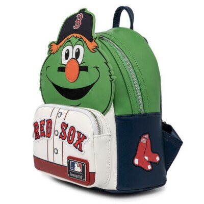 Loungefly MLB Boston Red Sox Wally The Green Monster Mini Backpack, 9\