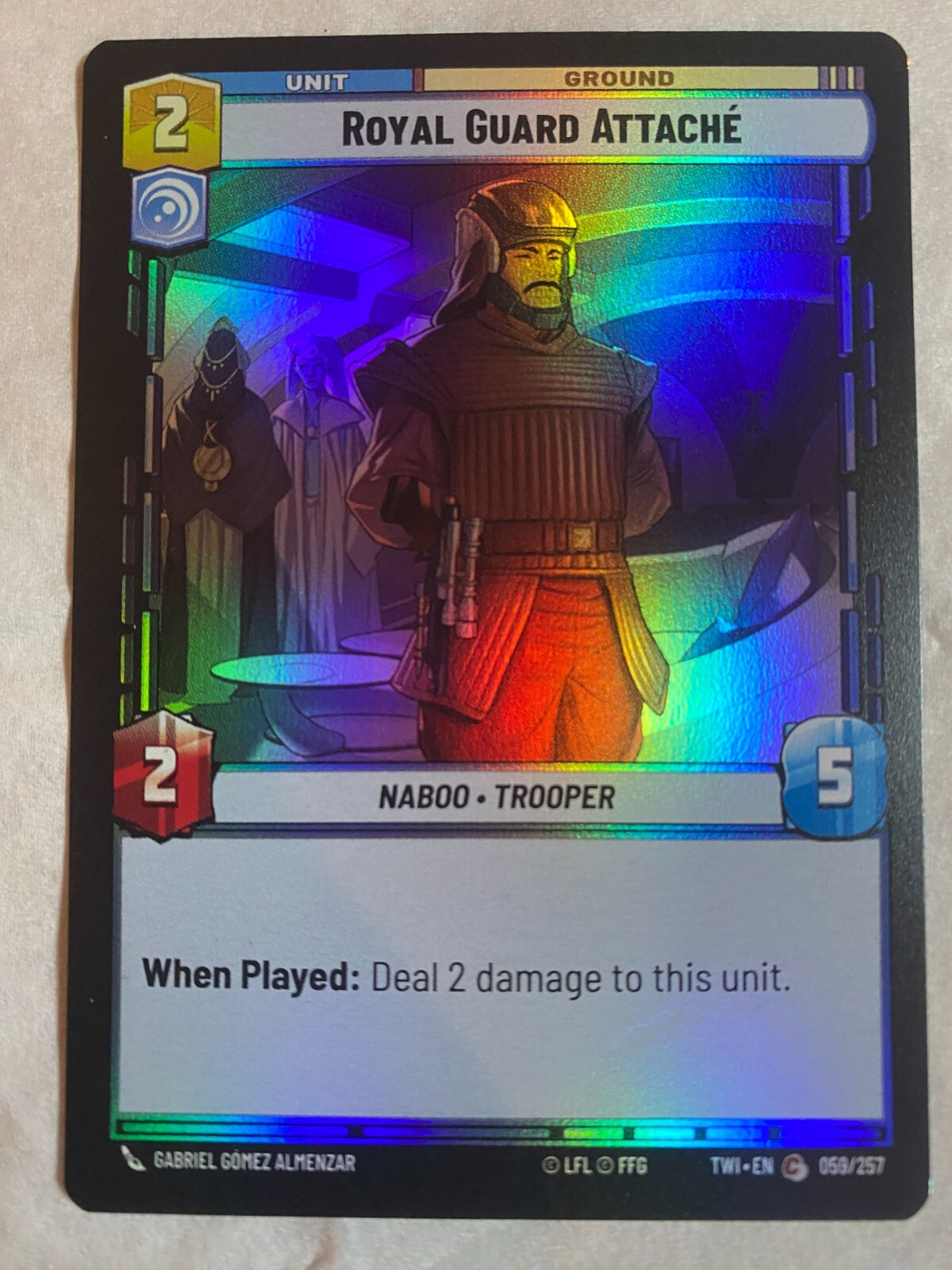 STAR WARS UNLIMITED TCG ToR ROYAL GUARD ATTACHE Foil Card NM