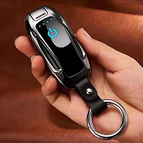 Electronic Lighter Dual Arc Lighters, Windproof Flameless USB Men Gift (Black)