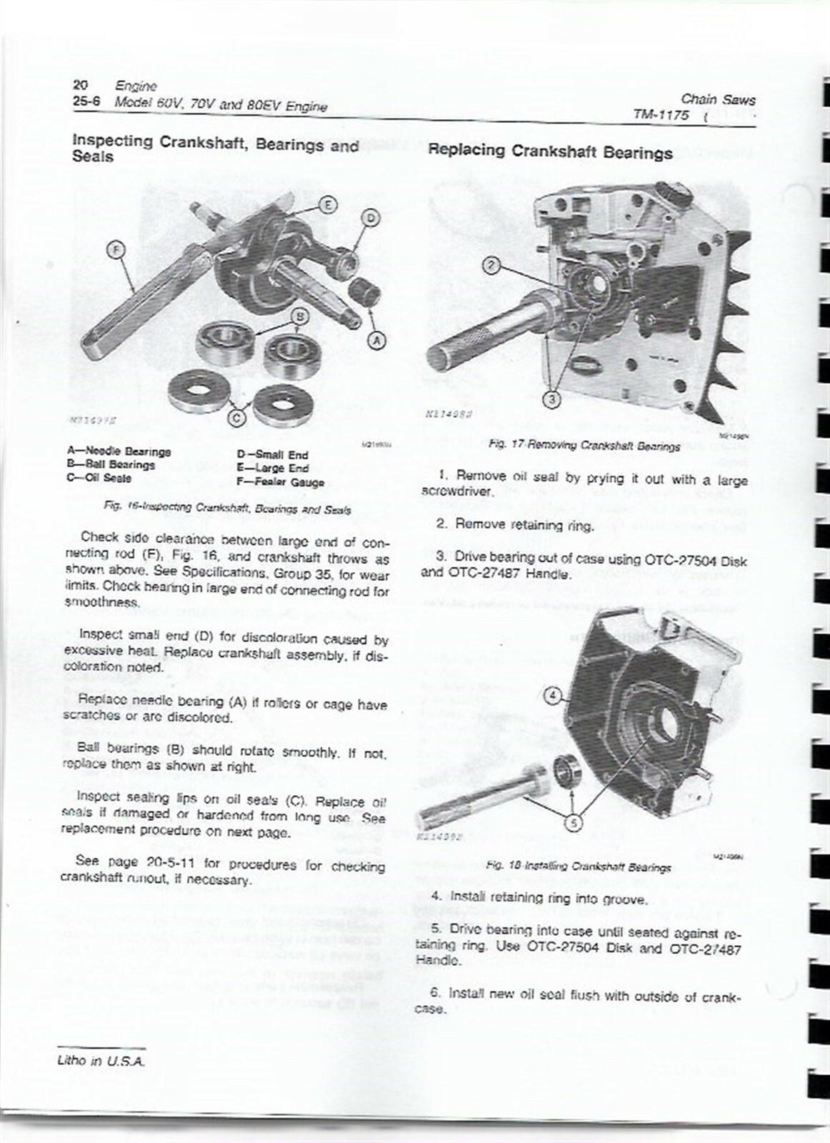 John Deere 28 30 40V 50V 55V 60V 70V 80EV Chain Saw Service Repair