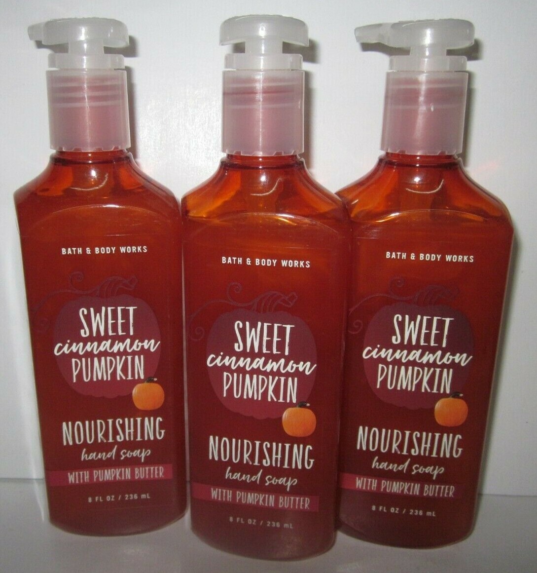 3 Bath & Body Works Nourishing Hand Soap pumpkin butter Sweet Cinnamon