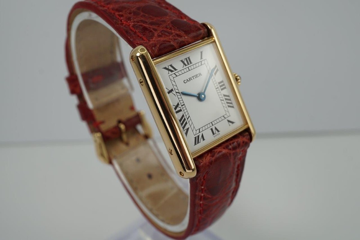 Cartier Tank 18k Yellow Gold 24 mm Quartz 1990s Unisex | eBay