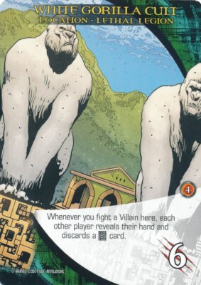WHITE GORILLA CULT UD Marvel Legendary REVELATIONS LOCATION LETHAL LEGION