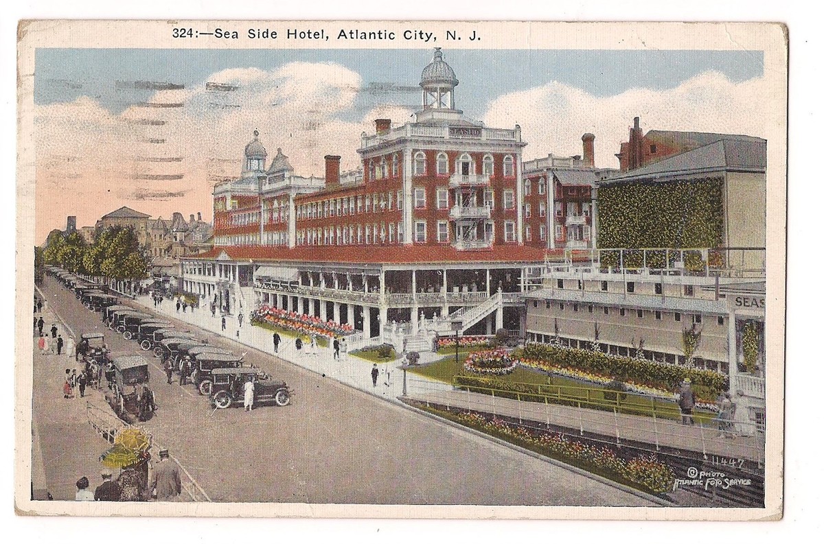 SEA SIDE HOTEL Pennsylvania Ave Atlantic City New Jersey Postcard NJ WB 1922