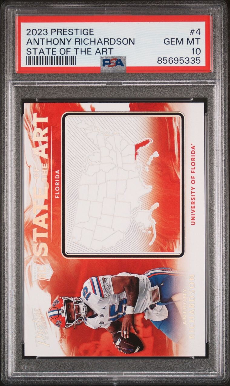 2023 Panini Prestige Anthony Richardson State Of the Art Case Hit PSA 10 Florida