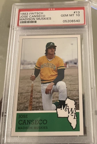 1983 FRITSCH JOSE CANSECO MADISON MUSKIES XRC #13 PSA 10 GEM MINT **RARE FIND**
