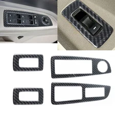 4pcs Carbon Fiber Window Switch Panel Sticker Trim For Chrysler 300 2005-07